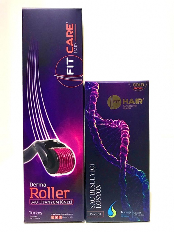 Fithair Gold Losyon+Dermaroller paketi