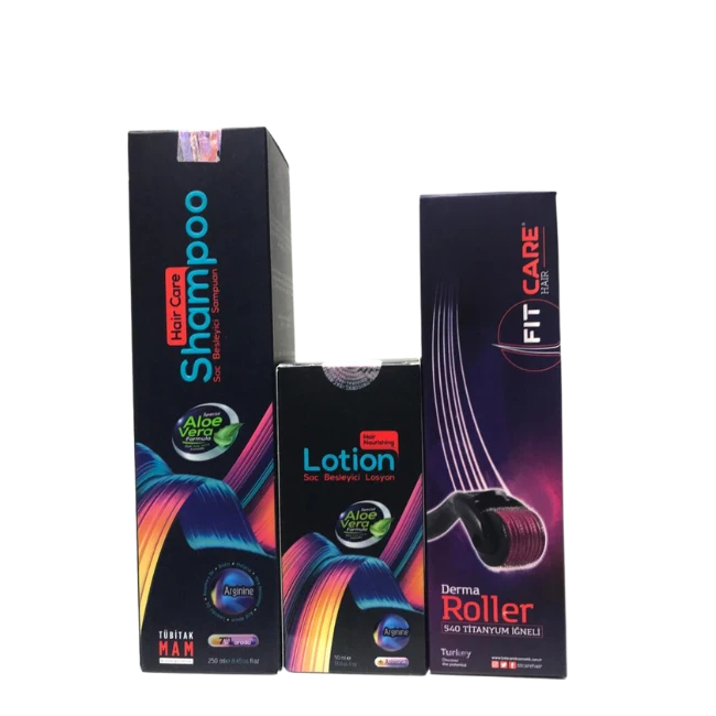 Yeni FitHair set  (FitHair Losyon,7/1 Aleoveralı Şampuan,540 İğneli Dermaroller)